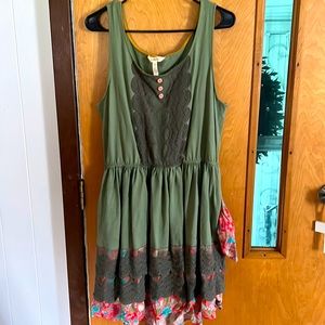 Matilda Jane gently worn olive green dress